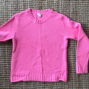 J. Crew fuchsia crewneck sweater. Sz M.